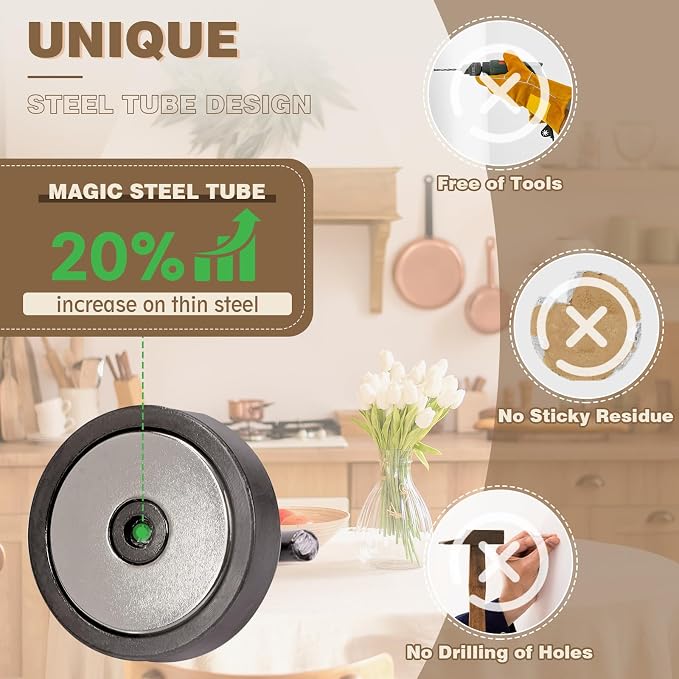 Neosmuk Magnetic Hooks Steel Tube Design - Image 3