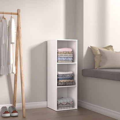 3 Cube Storage Organizer, 3 Tier Cube Low Bookcase Freestanding Storage Display - Image 7