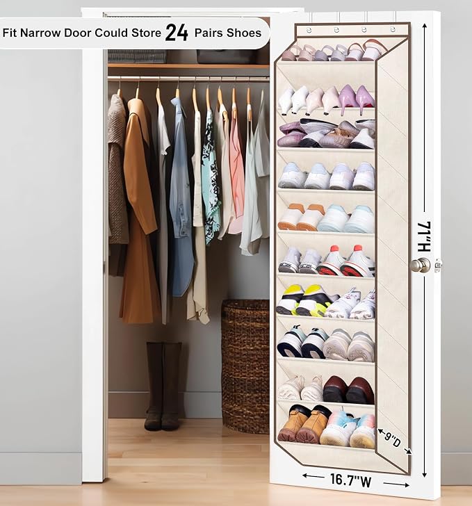 SLEEPING LAMB Shoe Rack for Door, Kids Door Shoe Organizer for Closet hanger - Image 2