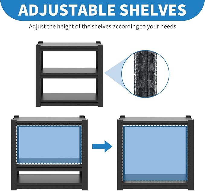 3 Tier Metal Shelving Unit, Aquarium Shelf System, Small Storage Organizer Racks - Image 6