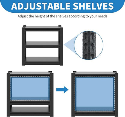 3 Tier Metal Shelving Unit, Aquarium Shelf System, Small Storage Organizer Racks - Image 6