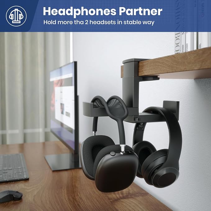 Dual Headphone Stand Holder - Image 2