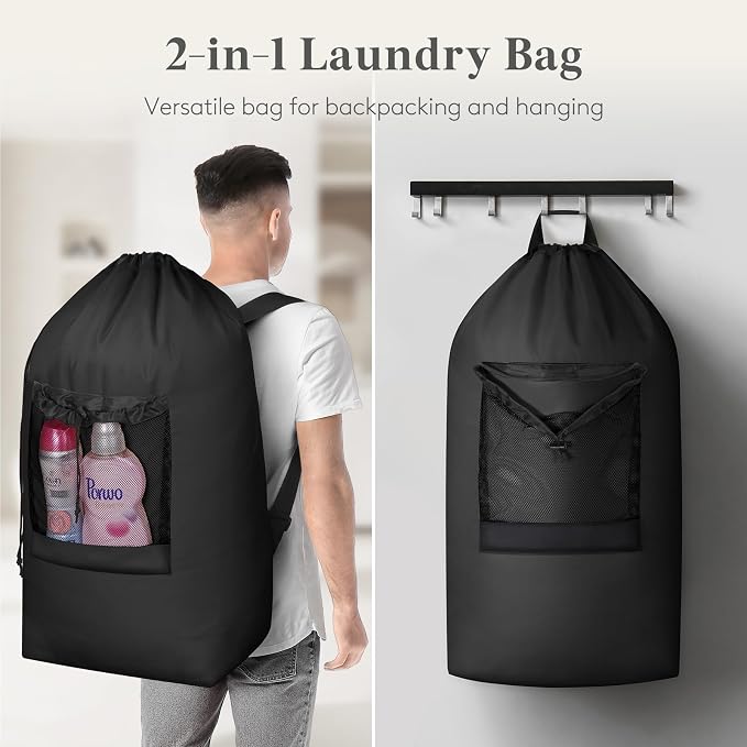 Lifewit Laundry Bag, Extra Large Laundry Backpack - Image 5