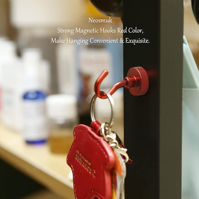 Neosmuk Magnetic Hooks, Heavy Duty 30lb+ Strong Magnet Hook - Image 2