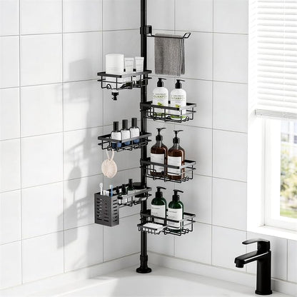 Shower Caddy Organizer Tension Pole, Rustproof 6-Pack Corner Shelf by Vatex