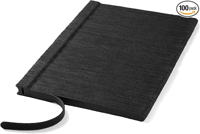 100-Pack 8 Inches Cord Organizer, Reusable Under Desk Cable Management System by Unknown