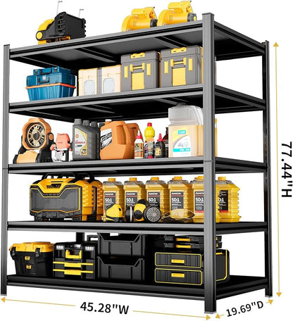 2Pack 78''H*46W'' Garage Shelving Units Adjustable Heavy Duty 5-Tier Garage - Image 2