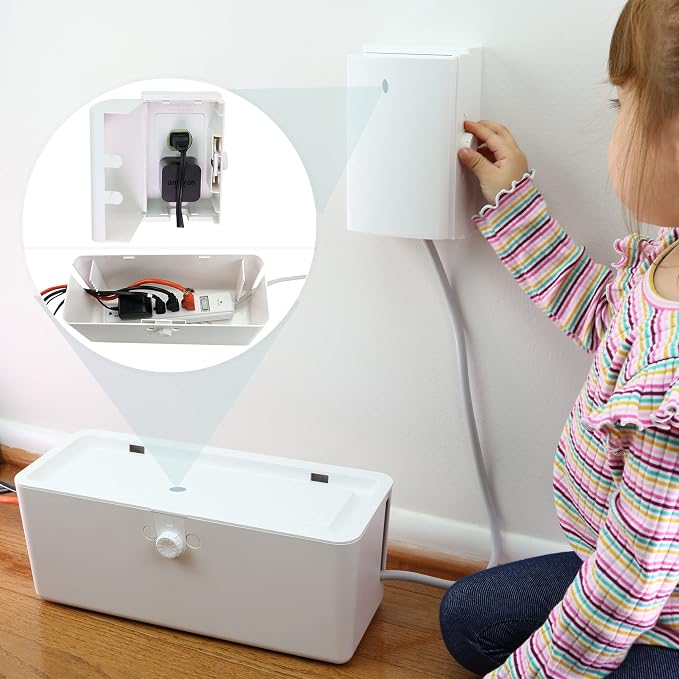 Power Strip Cover and Outlet Cover Box by WappaBaby