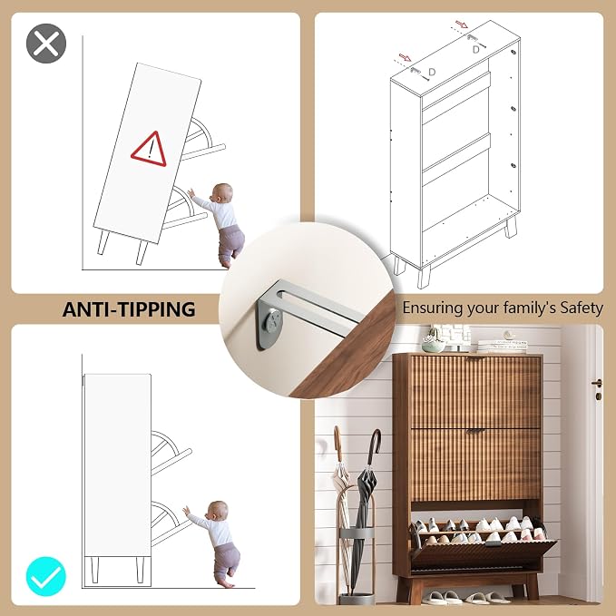 Shoe Cabinet Storage for Entryway - Image 7