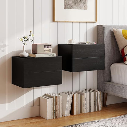 KOMFOTT Floating Nightstand Set of 2, Wall Mounted Night Stand by KOMFOTT