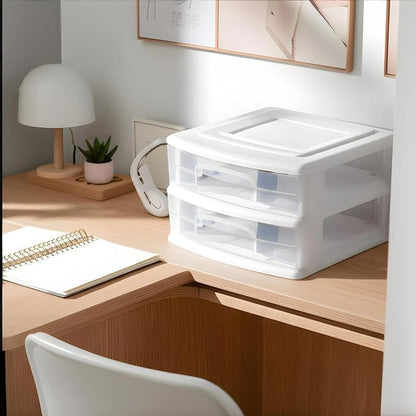 HOMZ 2-Pack 2-Drawer Storage Cart, 14.25" Wide Medium, and Classroom - Image 2