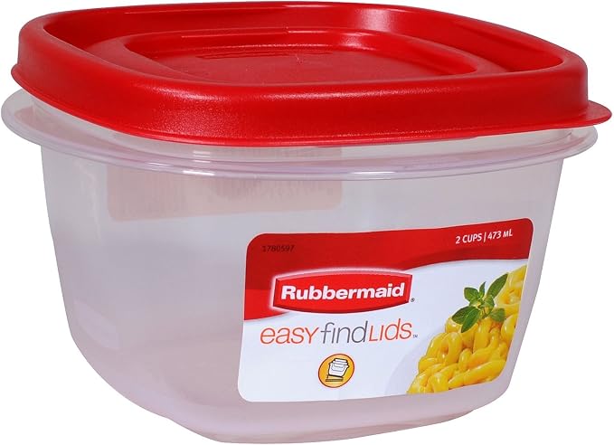 Rubbermaid 7J60 Easy Find Lid Square 2-Cup Food Storage by Unknown