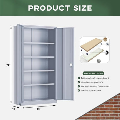 Greenvelly Metal Storage Cabinet - Image 3