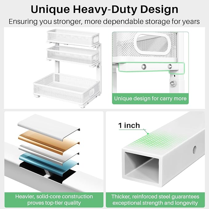 Kitstorack Under Sink Organizer, Slide out Storage Drawer Rack - Image 9