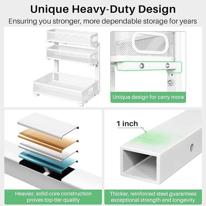 Kitstorack Under Sink Organizer, Slide out Storage Drawer Rack - Image 9