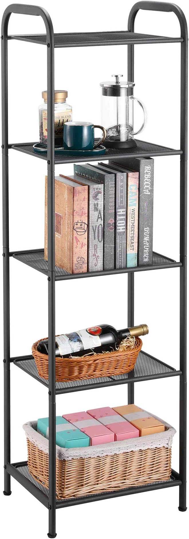 MAX Houser Storage Rack with Shelf, Industrial Style Extendable Plant Stand - Image 7