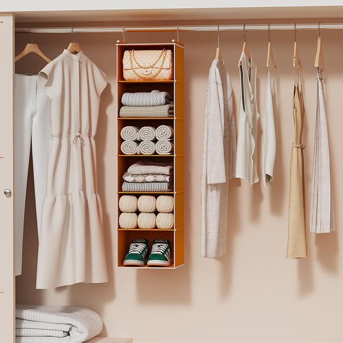 MAX Houser 6-Shelf Hanging Closet Organizer, Hanging Storage Shelves - Image 6