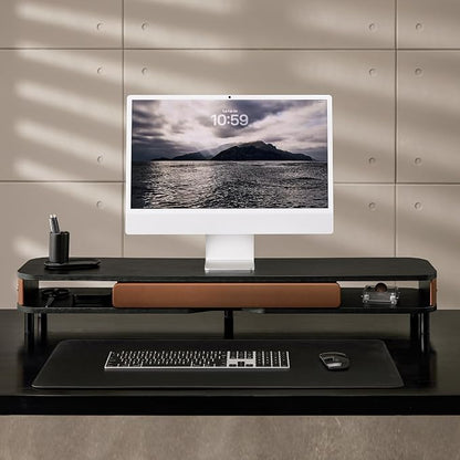 Fenge Monitor Stand with Large Drawer, 42.5 Inch Dual Monitor Riser - Image 7