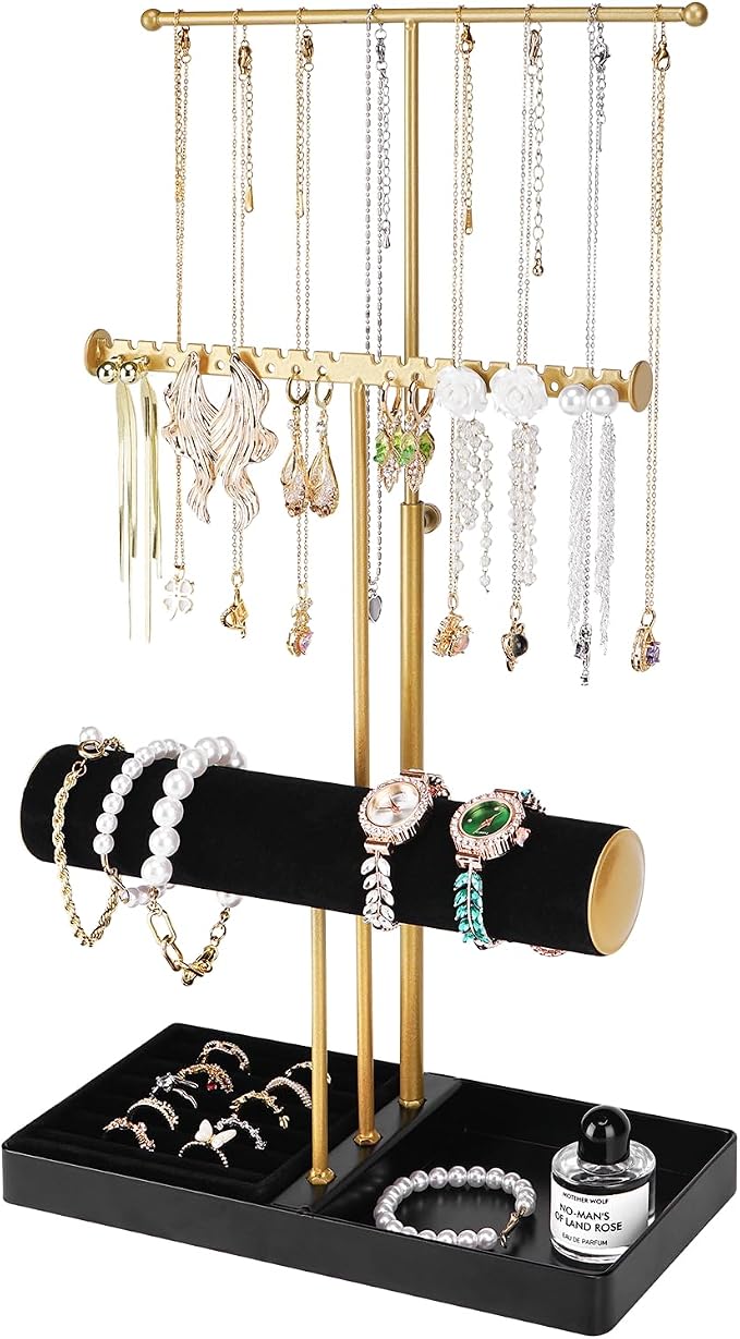 Cirhy Jewelry Organizer Stand, 3 Tier Necklace Holder by Cirhy