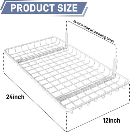 WALMANN 12x24 inch Wall Shelf, Wall-Mounted Storage Shelf - Image 3