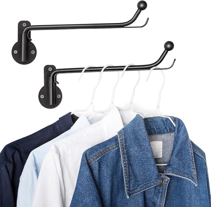 Mkono Wall Mounted Drying Rack Laundry Clothes Hanger by Mkono