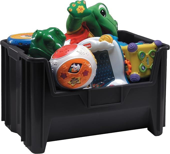 Hudson Exchange 20" x 15" x 12.5" Plastic Giant Stackable Hopper Bin Container - Image 3