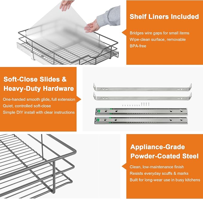 ALINE FURNITURE Pull Out Shelves - Image 4