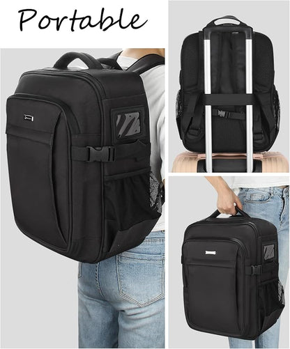 Relavel Professional Makeup Case Backpack and Large Clear Makeup Bag - Image 8