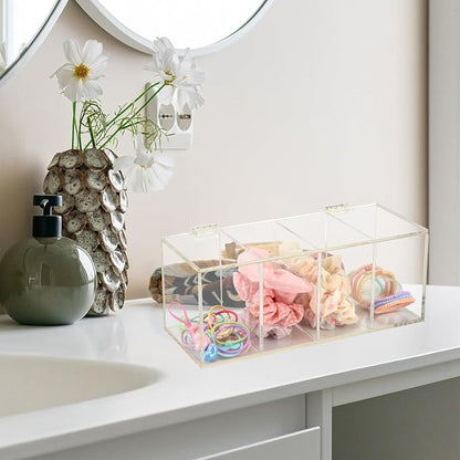 Hair Accessories Organizer for Girl, Acrylic Hair Tie Organizer Scrunchie Holder - Image 2