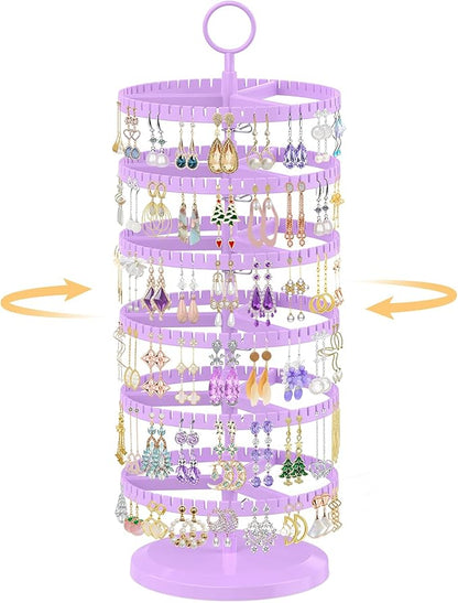 EsLuker.ly Earring Holder Organizer Rotating Stud Display Tree Rack, 6 Tier | by EsLukerly