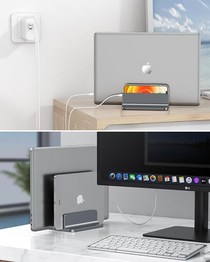 OMOTON Vertical Laptop Stand, Desktop Aluminum Mac Book Stand - Image 7