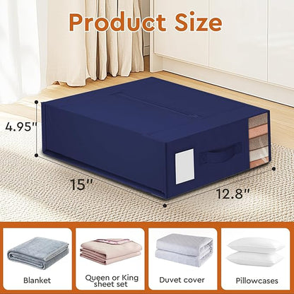 StorageTastic 2 Pack Bed Sheet Closet Organizers and Storage, Sturdy Foldable - Image 2