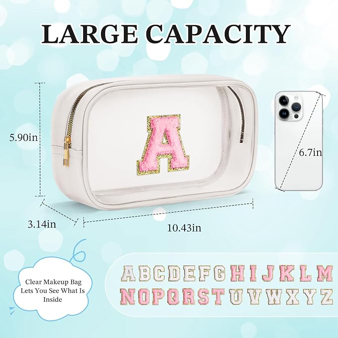 YOOLIFE Initial Make Up Bag Travel Toiletry Bag - Image 5