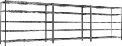 REIBII 55.5" W Storage Shelves 3200LBS Wire Shelving Unit 5 Tier Metal Shelving by REIBII