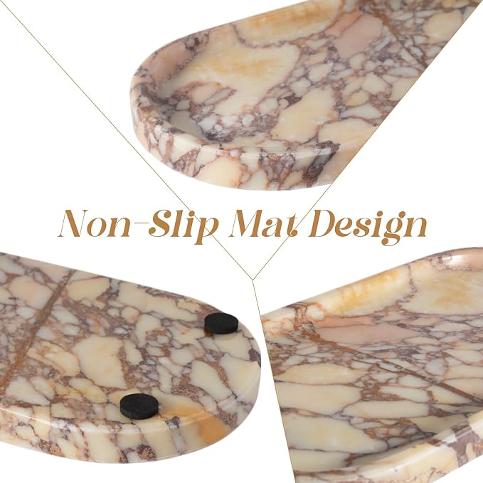 Koville Natural Marble Tray for Decor, Marble Vanity Tray for Perfume, Stone - Image 4