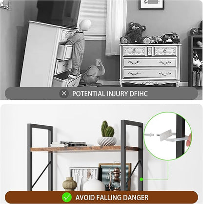 Shintenchi 5 Tiers Bookshelf, Classically Tall Bookcase Shelf, Industrial Book - Image 8