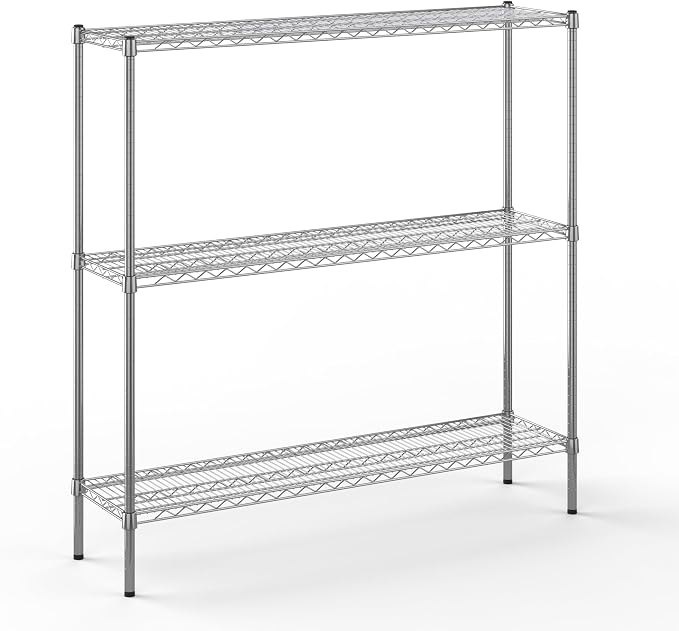 14" Deep x 54" Wide x 54" Height Wire Shelving Kit | 3-Tier | NSF Commercial by Regal+Altair