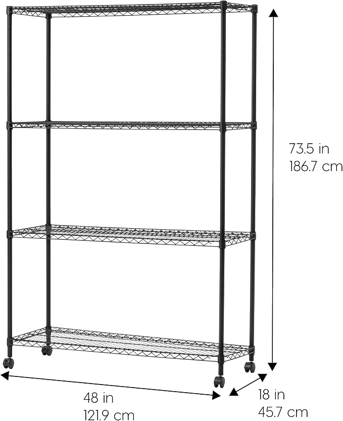 IRIS USA, Inc. 4-Tier Adjustable Heavy Duty Steel Storage Rack - Image 3