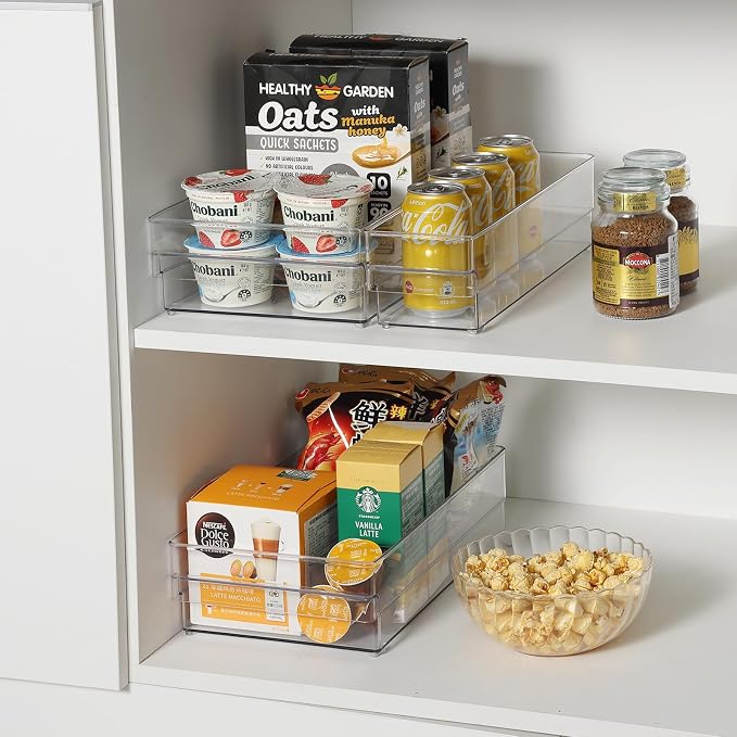 Plastic Storage Bins, 2 Pack Stackable Fridge Organizer Bins, Freezer Storage - Image 8