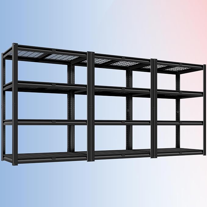 PrimeZone Heavy Duty Garage Shelving 2200 LBS 4 Tier Heavy Duty Storage Shelves by PrimeZone