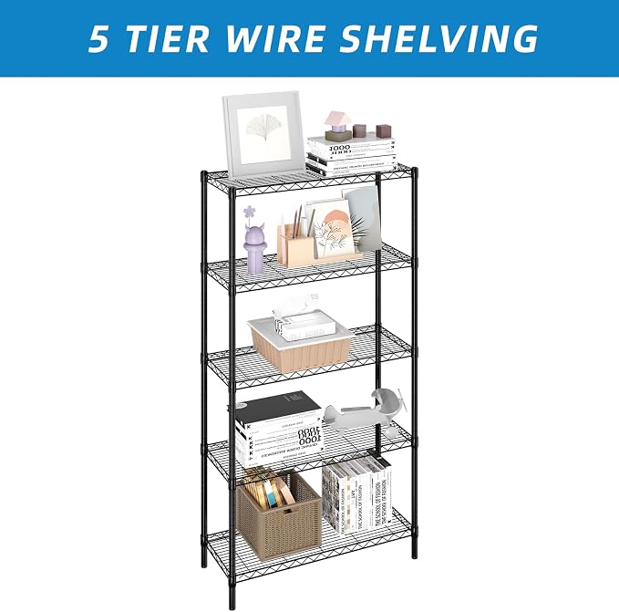 Guan River 5-Shelf Adjustable Metal Wire Shelving, Sturdy and Durable, Storage - Image 6