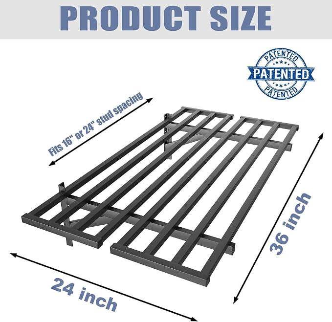 WALMANN 2 Pack Heavy Duty Wall Mounted Shelves, 2 ft x 3 ft Wall-Mounted Garage - Image 3