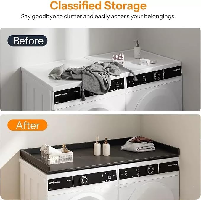 Hanobe Washer Dryer Countertop Topper : Wood Laundry Table Top - Image 7