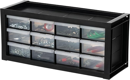 IRIS USA 12-Drawer Desk Storage Organizer, Water Packets, Craft Supplies by IRISUSA