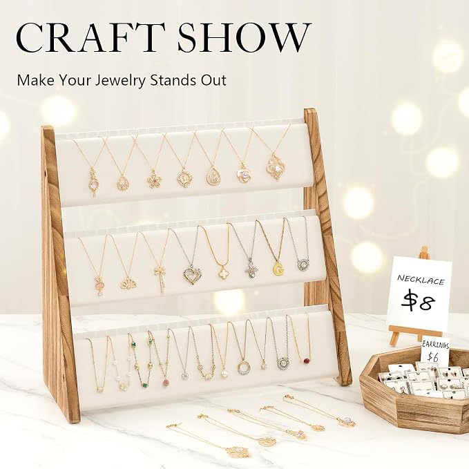 Necklace Holder, 3 Tier Necklace Organizer Stand - Image 6