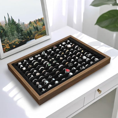 MOOCA 2 Pcs Wooden Ring Display Tray Set - Image 5