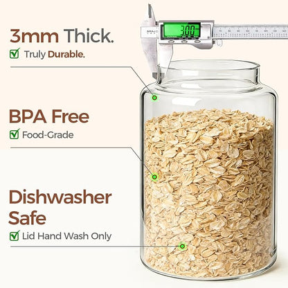 ComSaf 2Pcs Wide-Mouth Flour Sugar Storage Containers - Image 5