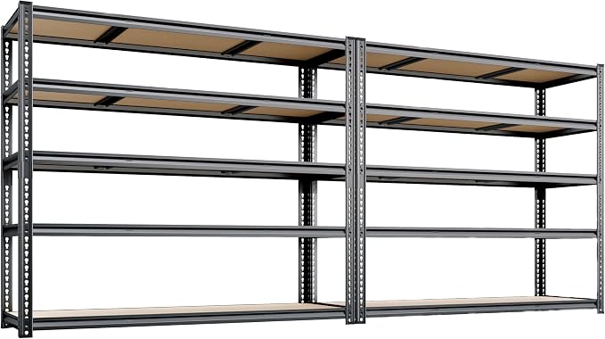 48"W Garage Shelving, 3050LBS Storage Shelves heavy duty, 5 Tier Metal Shelving by CypBedCozyHomeLiving