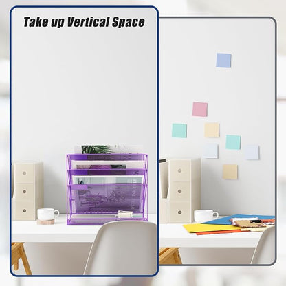 EASEPRES Desk File Organizer Mesh 4-Tier, Hanging Wall Mount Document - Image 4