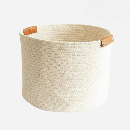 Large Cotton Woven Blanket Basket by SOORXIEIN